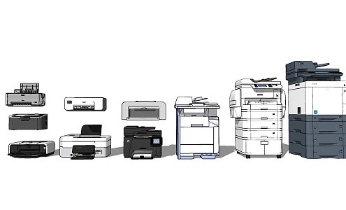 Modern Printers 3d model