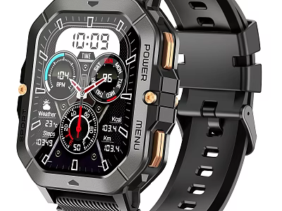 Smart Fitness Watch With Heart Rate Monitor Step Counter And Health Tracking Features 3d model
