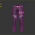 Gray Cargo Pants With Belt Side Pockets And Stylish Panelled Design