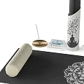 Essential Yoga Sports Equipment with Mandala Design Mat Blocks and Roller