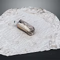 Natural Wood Piece On Textured Stone Base For Home Decor Accent