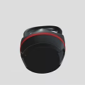 Sports Equipment Handheld Water Bottle with Black Body and Red Stripes for Gym Activities
