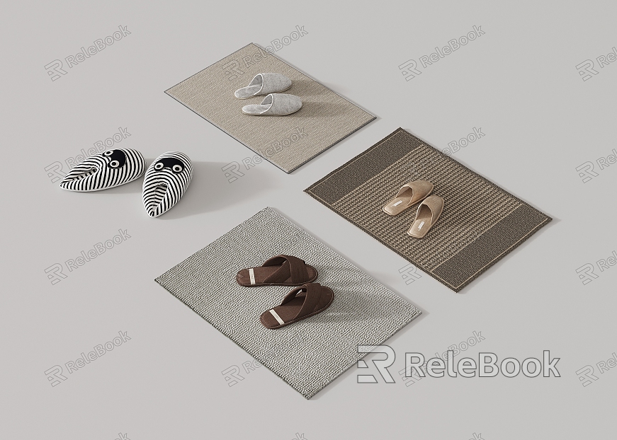 Modern Shoes Cotton Slippers Hotel Slippers Cloth Slippers Rug Floor Mat model