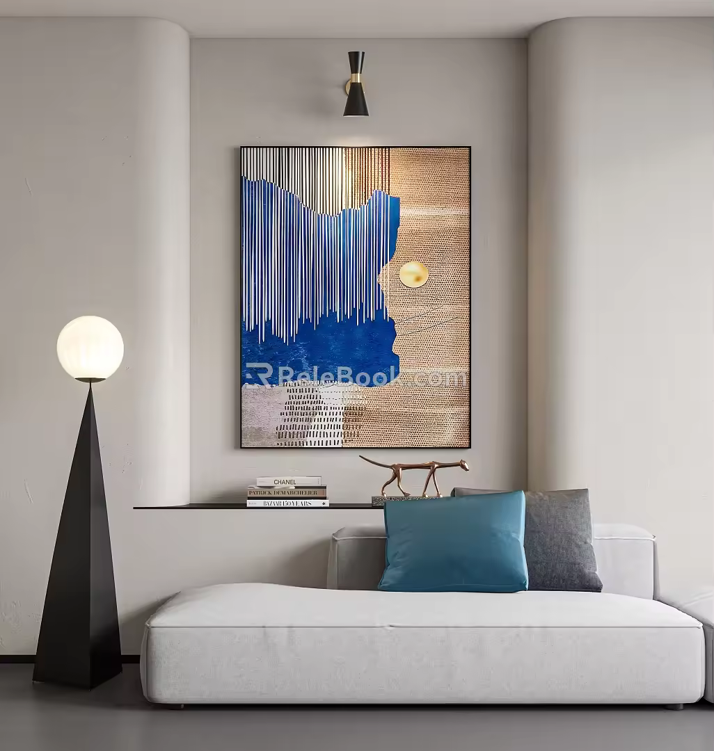 Decorative Painting Sofa Floor Lamp 3d model