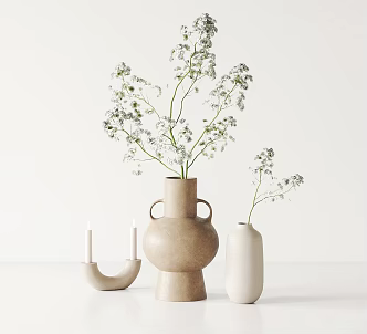 Modern Vase Flower Art 3d model