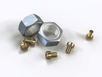 Metal Screw Nut Metal 3d model