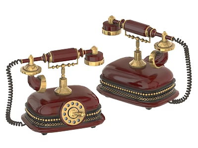 vintage telephone vintage office telephone vintage telephone antique telephone 3d model