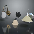 Modern Lighting Combination With Wall Lamps Pendant Lights In White Black And Beige
