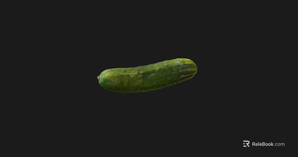 Whole Fresh Green Cucumber Vegetable Ideal for Healthy Salad Preparation 3d model 
