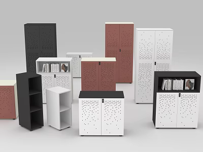 Modern file cabinet 3d model