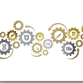 Modern Industrial Equipment Featuring Gear Sets Tools Locks And Mechanical Components