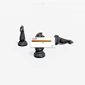 Black Chess Pieces With Standing And Fallen Figures On White Background 3d model