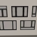 Chinese Window New Chinese Window casement window glass window door window bay window 3d model