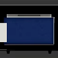 Sleek Samsung Kitchen Appliance With Blue Top Digital Display And Glass Door