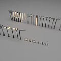 Various Modern Outdoor Lights With Metal Frames And Different Designs For Garden Patio