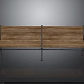 Minimalist Style Wooden Bench With Wooden Seat and Backrest And Metal Legs