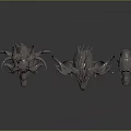 3D Dragon Head Models For Game Film Characters With Metallic Texture And Horned Design