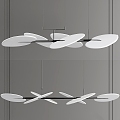 modern chandelier pendant chandelier white glass 3d model