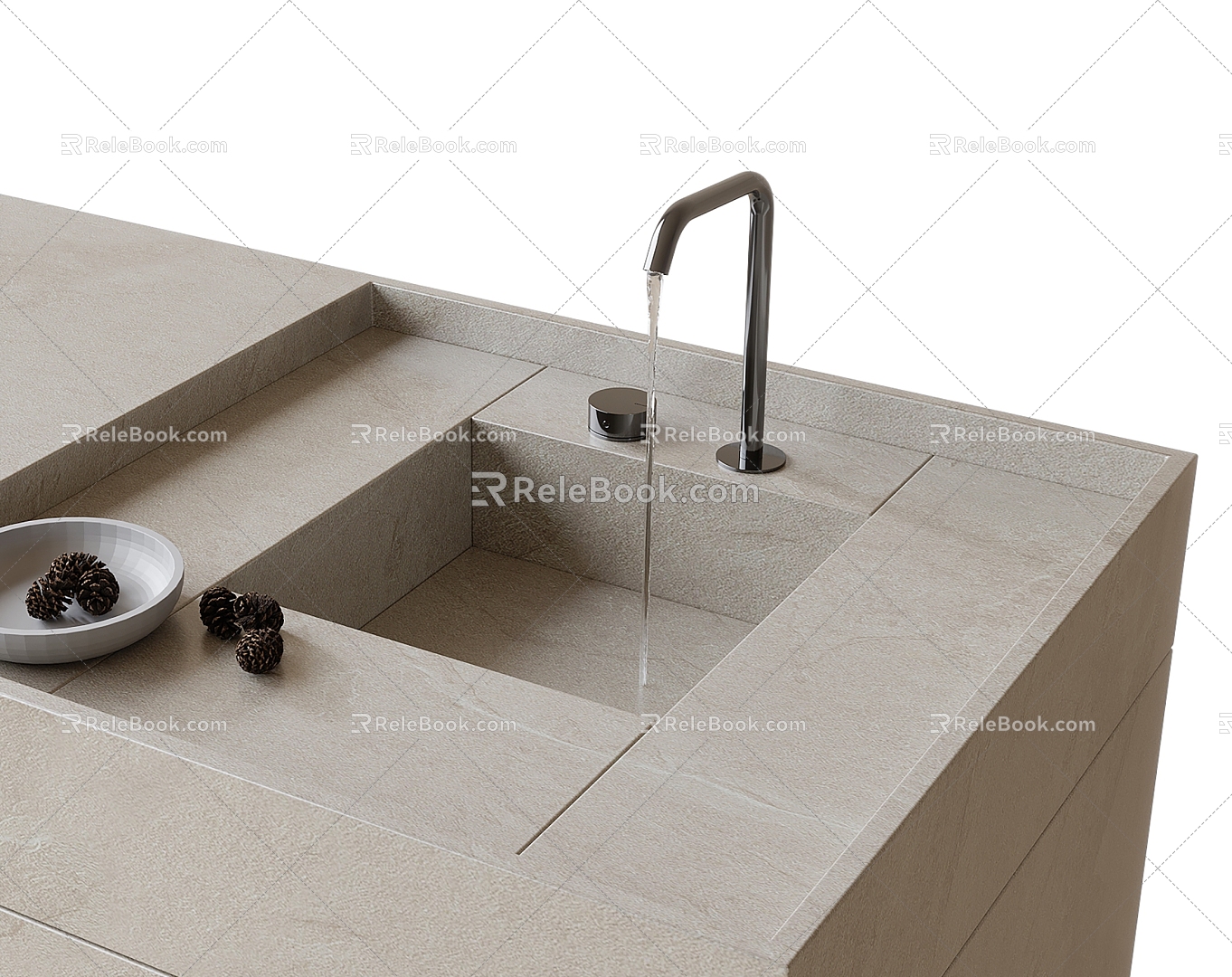 Modern sink faucet 3d model