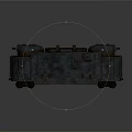 Vintage Industrial Rusted Metallic Equipment With Dual Domed Tops Drawers And Wheels