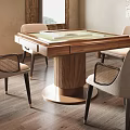 Quiet Chess Room Mahjong Table Mahjong Chair Sofa Rattan Light 3d model