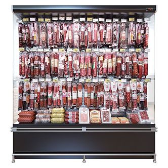 Modern Food Cabinet Supermarket Fresh-keeping Cabinet Freezer Meat Food Cabinet 3d model