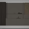 Stylish Modern Decorative Cabinet With Wooden Panel Glass Shelf And White Cabinets