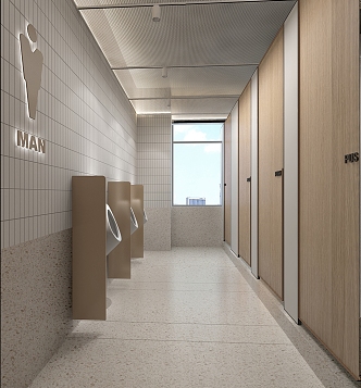 modern public toilet 3d model