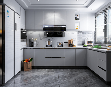 Modern Kitchen Cabinets 3d model