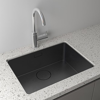 Modern vegetable basin stainless steel sink kitchen sink under counter basin faucet 3d model