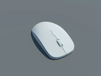 White Wireless Computer Mouse With Sleek Ergonomic Design For Office and Home Work 3d model