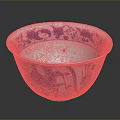 Exquisite Ceramic Bowl Featuring Intricate Sculpted Blue And White Patterns With Artistic Details
