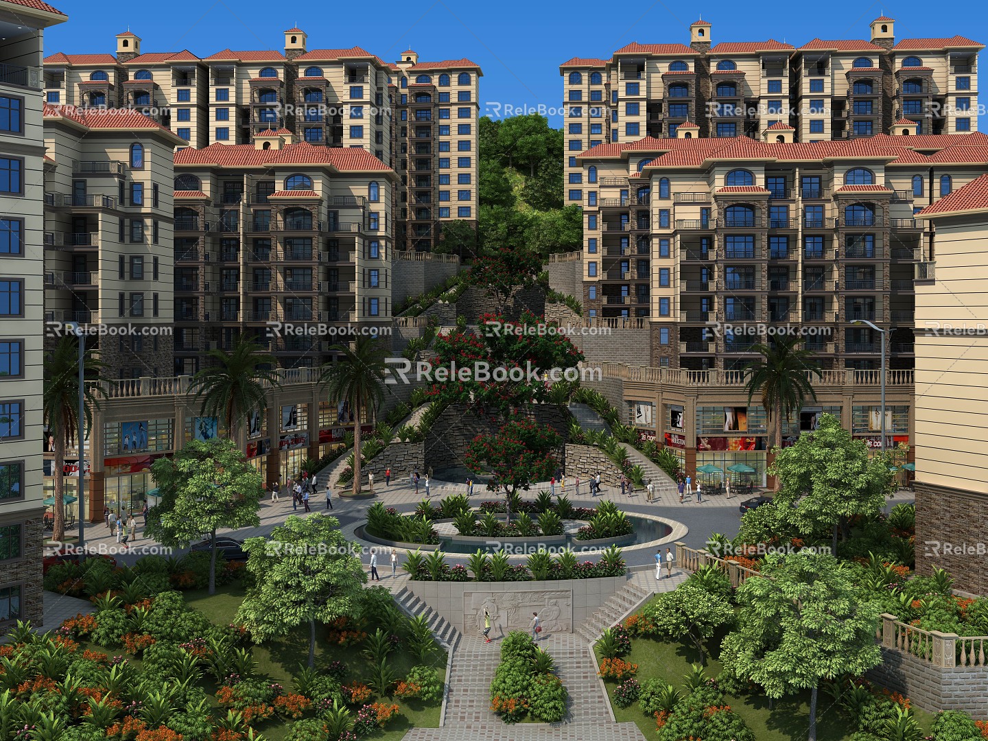 Jianou multi-storey building commercial plaza villa residence 3d model