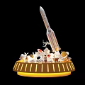 Rocket Launch Scene 3d model