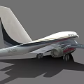 Modern Streamlined Private Jet With White And Dark Exterior Design 3d model