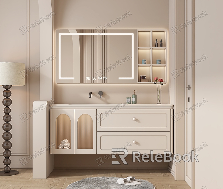 Cream Bathroom Cabinet French Bathroom Cabinet model