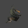 Mythical Dragon Game And Movie Character With Detailed Wings And Scaled Body