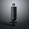 Industrial Mechanical Component Metal Cylinder With Top Connectors And Bottom Ports