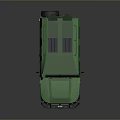 Green Military Tank Featuring Top Mounted Missile Launchers And Off Road Wheels