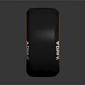 Car Wheel Featuring Golden Rim Black Tire And ADVAN Brand Stylish Design