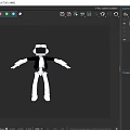 Game and Movie Robot Character 3D Model with White Body and Black Jacket