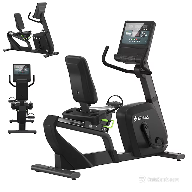 SFIA Exercise Bike With LCD Display Screen And Multiple Training Angles For Home Gym 3d model 