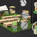 Cool Summer Escape Outdoor Setup With Guoye La Tent Bee And Direction Signs 3d model