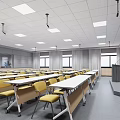 Modern Classroom Ordinary Classroom 3d model