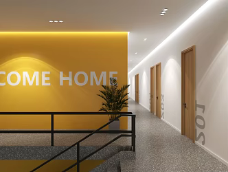 Modern Away Apartment Stairs 3d model