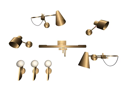 Light Luxury Wall Lamp 3d model