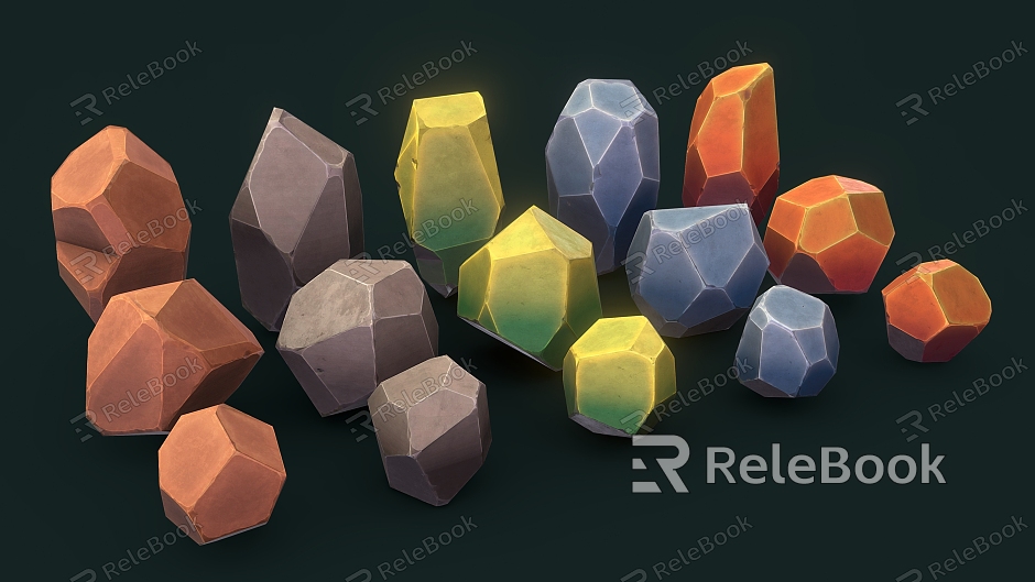 Low Poly Stylized Rock Cartoon Stone Stone Rock Stone Block Stylized Rock Stone Pillar model