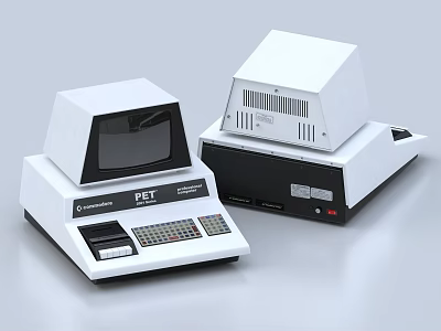 Vintage Commodore PET Desktop Computers With Retro Design And Classic Look 3d model