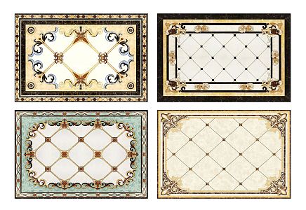 European-style ceramic tile classical stone mosaic tile 3d model