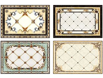 European-style ceramic tile classical stone mosaic tile 3d model